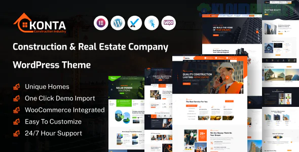 Konta - Construction and Real Estate Company WordPress Theme