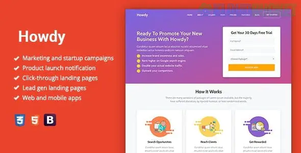 Howdy - Multipurpose High-Converting Landing Page WordPress Theme 1.1.3