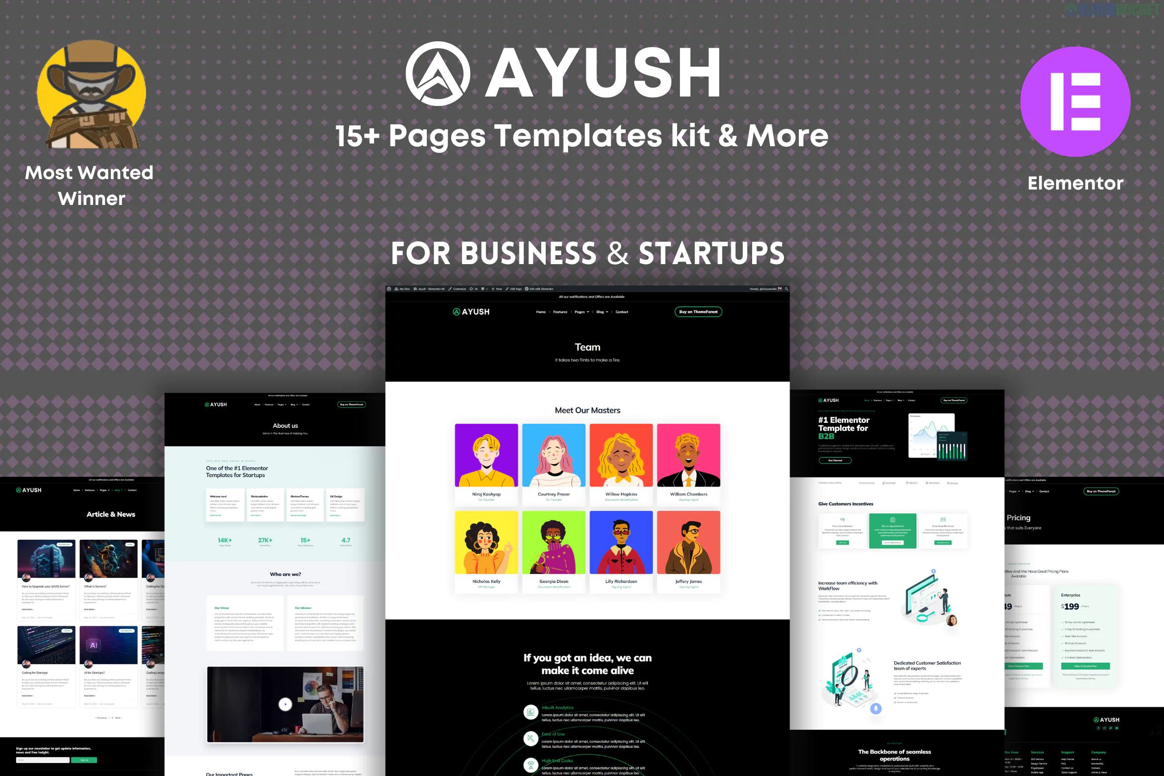 Ayush - Startup Elementor Template Kit
