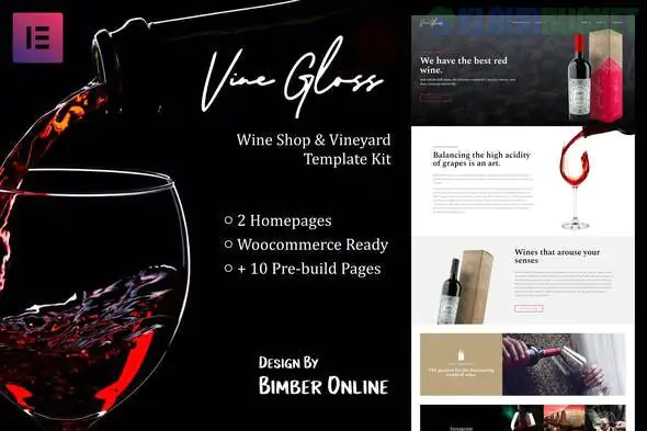 Vine Gloss - Wine Shop & Vineyard Template Kit