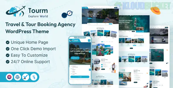 Tourm - Travel & Tour Booking Agency WordPress Theme 2.3.0