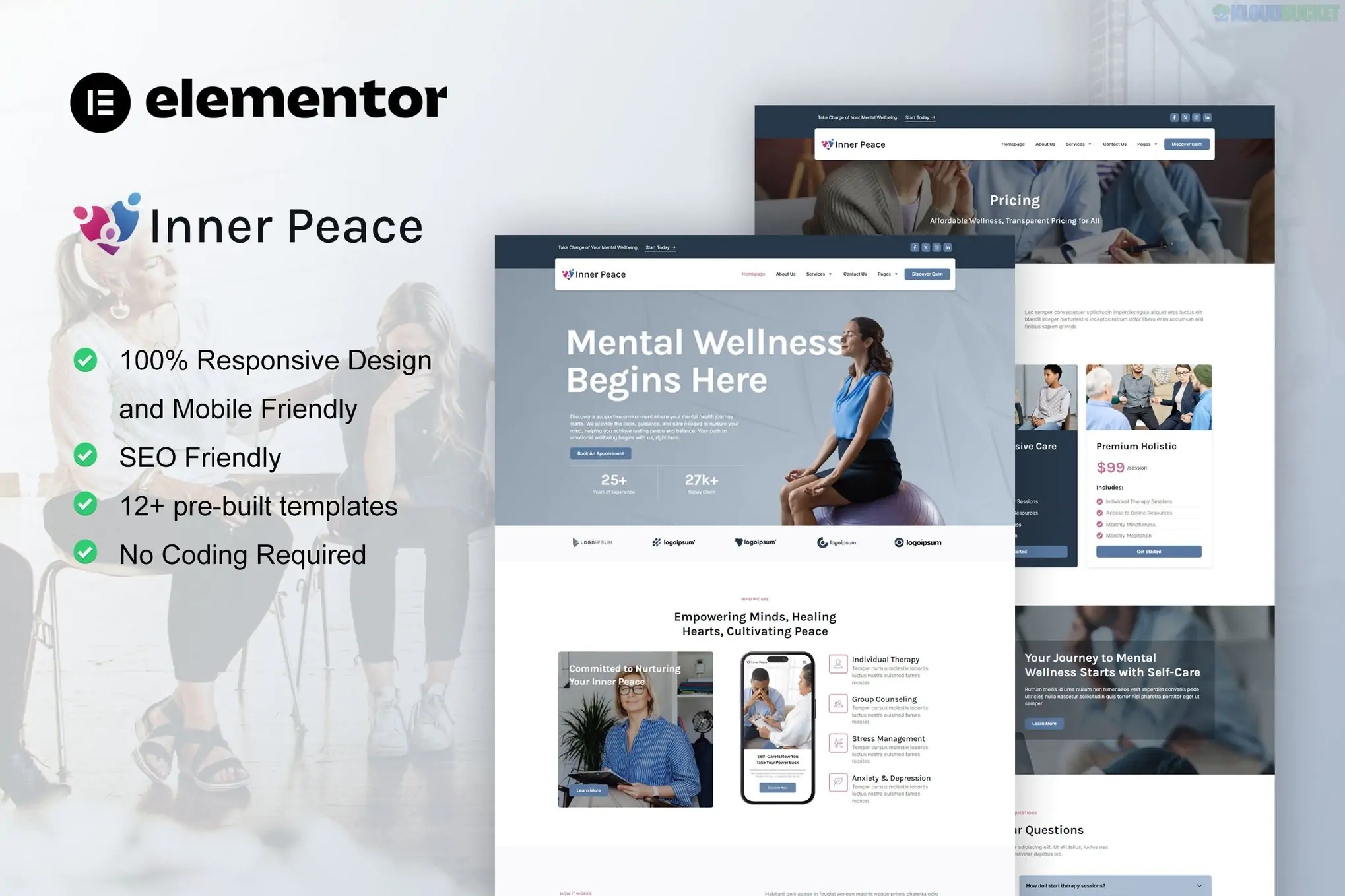 InnerPeace - Mental Health Care Elementor Template Kit 1.1.1