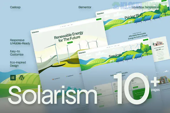 Solarism - Green Energy Business & Services Elementor Template Kit 1.1.3