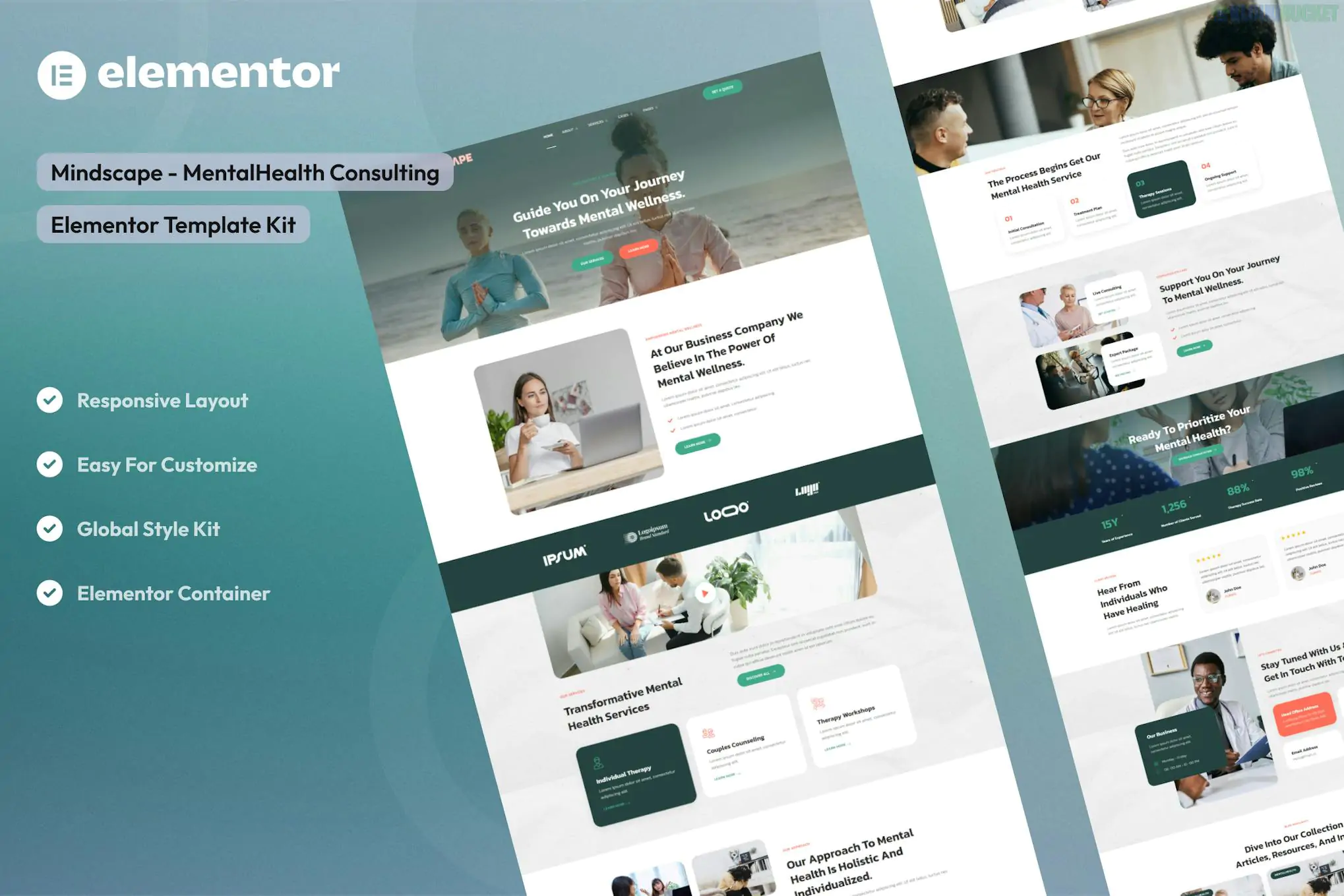 Mindscape - Mental Health Consulting Elementor Template Kit 3.2.1
