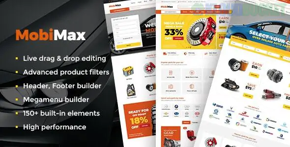 Mobimax - Auto Parts WordPress Theme + WooCommerce Shop 6.0