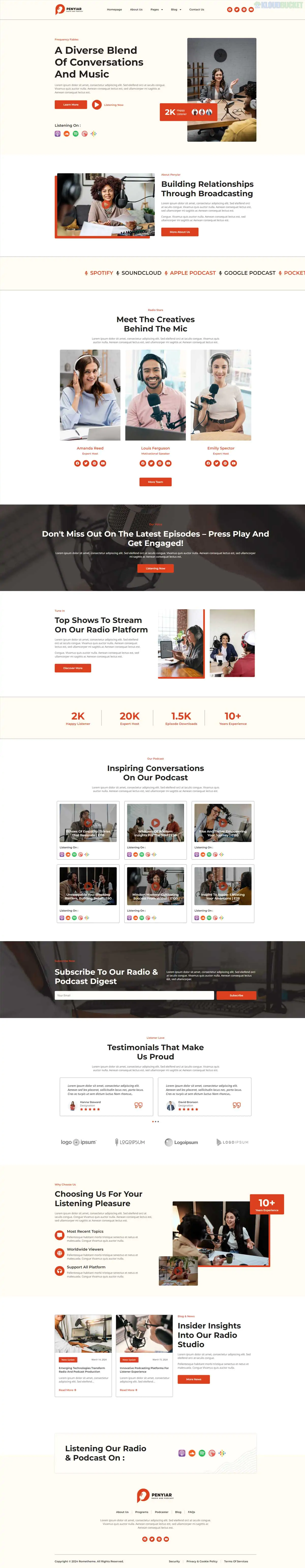 Penyiar - Radio & Podcast Elementor Template Kit 1.0.1