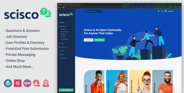 Scisco Theme | Questions and Answers WordPress Theme 1.5.2