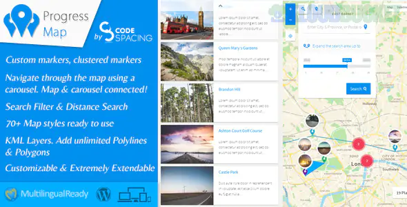 Progress Map Wordpress Plugin By CodeSpacing 5.8