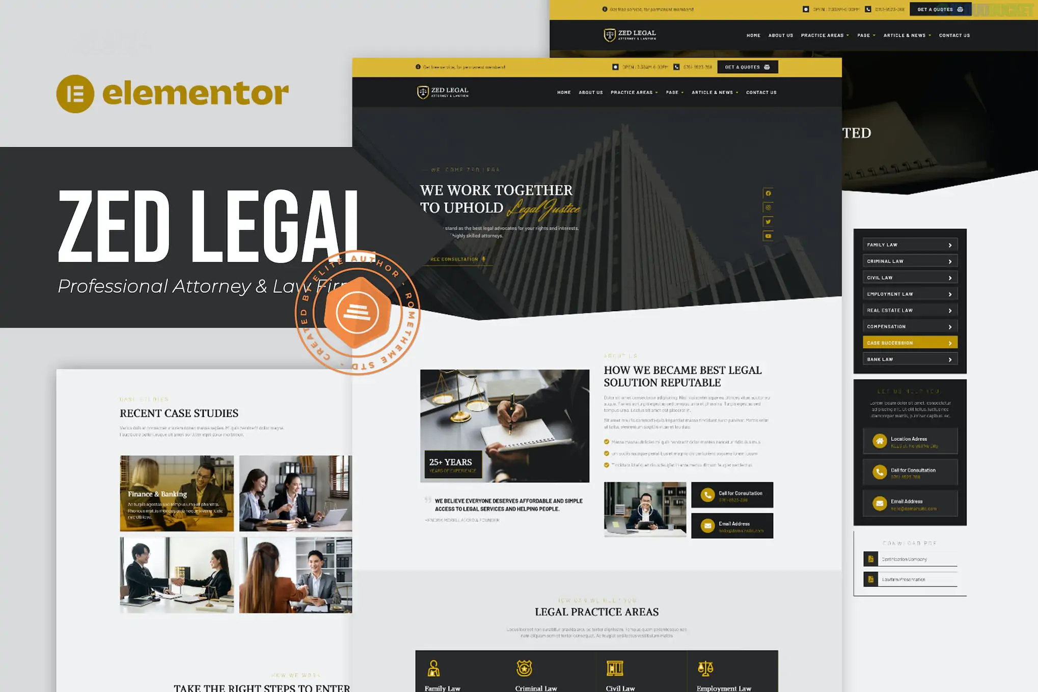 Zed Legal - Professional Attorney & Law Firm Elementor Template Kit 1.1.1