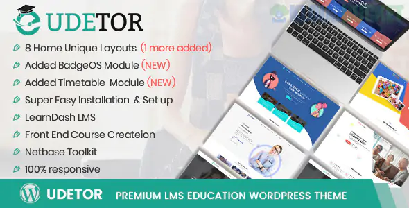 Udetor - LMS Education WordPress Theme 2.3.0