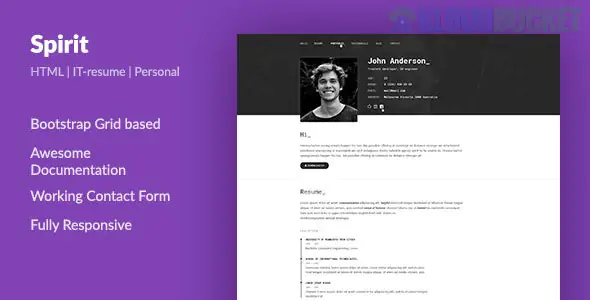 SpirIT - Portfolio & Resume HTML Template for Developers, Programmers and Freelancers 3.0