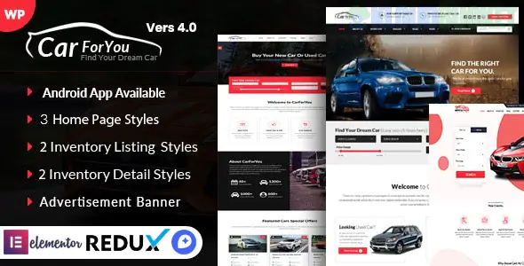Auto CarForYou - Responsive Car Dealer WordPress Theme 8.2.2