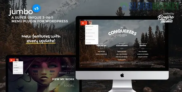 Jumbo: A 3-in-1 full-screen menu for WordPress 3.9.1