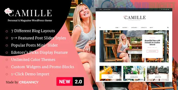 Camille - Personal & Magazine WordPress Theme 2.2