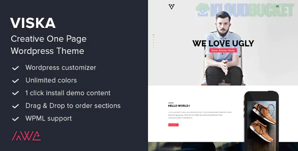 Viska - Creative One Page WordPress Theme 1.9.1