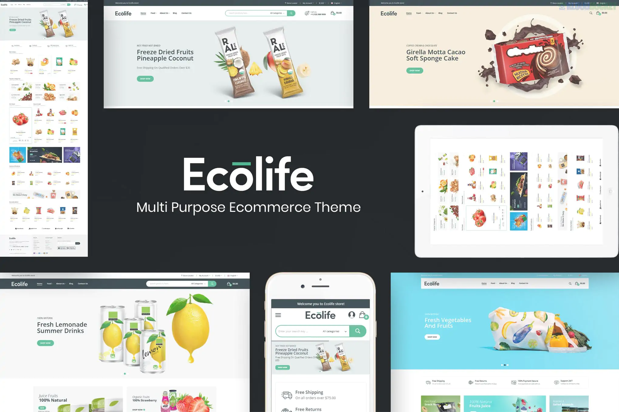 Ecolife - Organic WooCommerce WordPress Theme 1.0.6