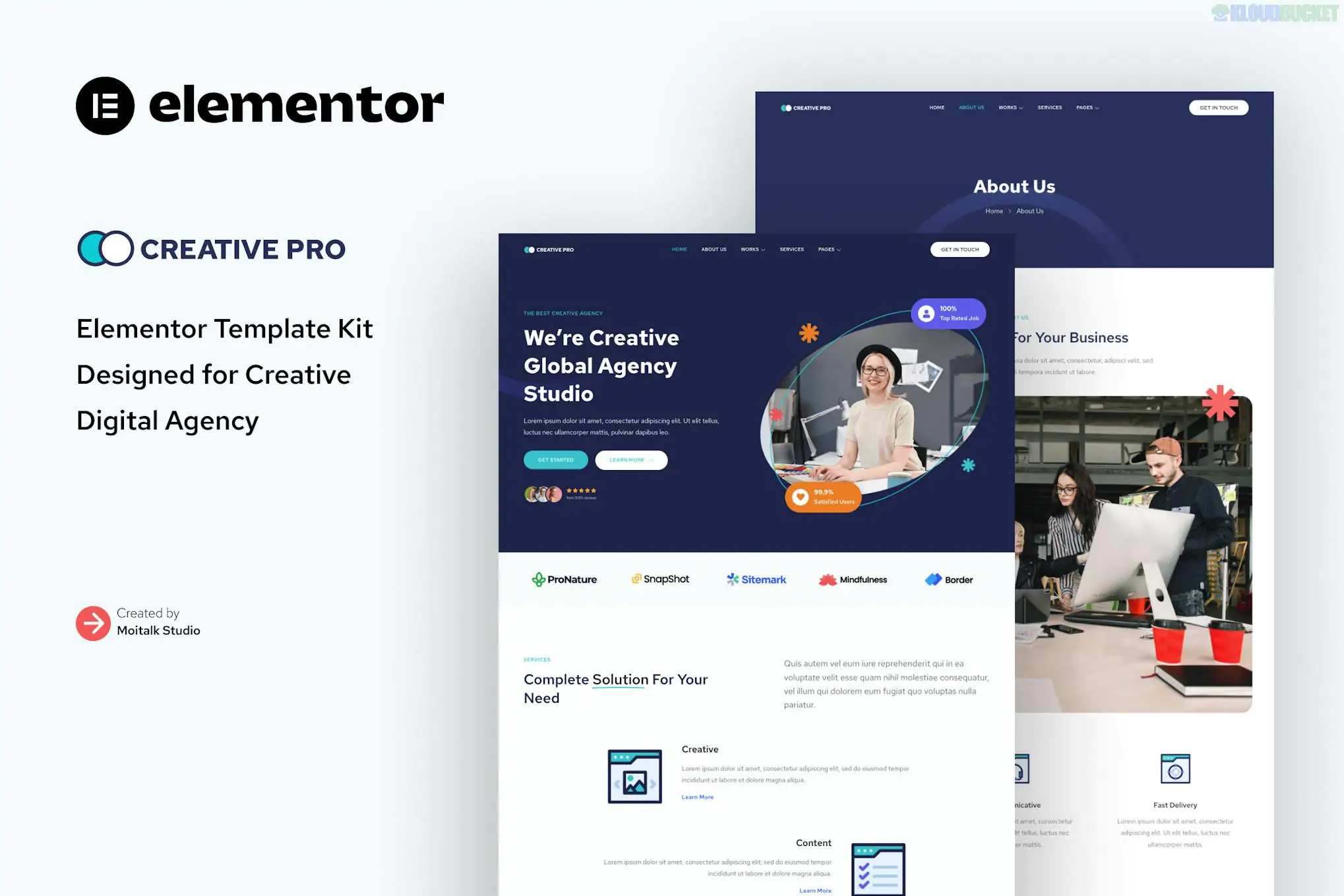 Creativepro - Creative Agency Studio Elementor Template Kit 1.1