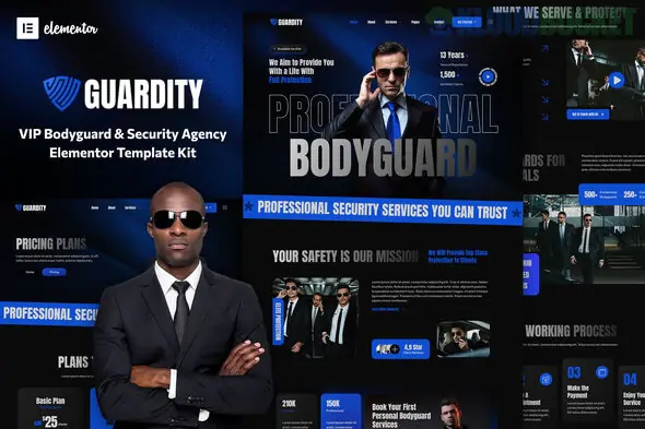 Guardity - VIP Bodyguard & Security Agency Elementor Template Kit 1.0