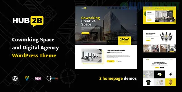 Hub2B - Coworking Space and Digital Agency WordPress Theme 1.0.6