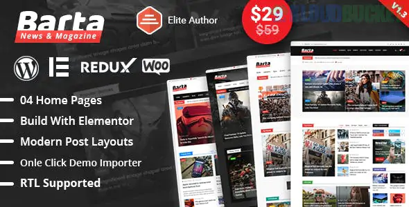 Barta - News & Magazine WordPress Theme 2.0.5