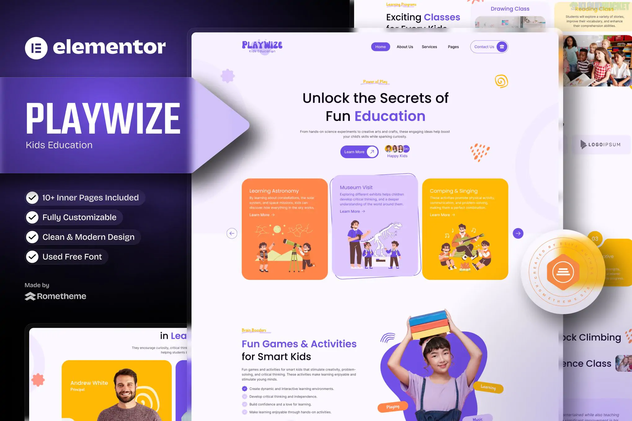 Playwize - Kids Education Elementor Template Kit 1.4.1