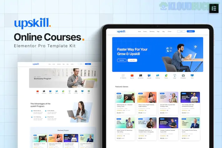 Upskill - Online Course Elementor Pro Template Kit