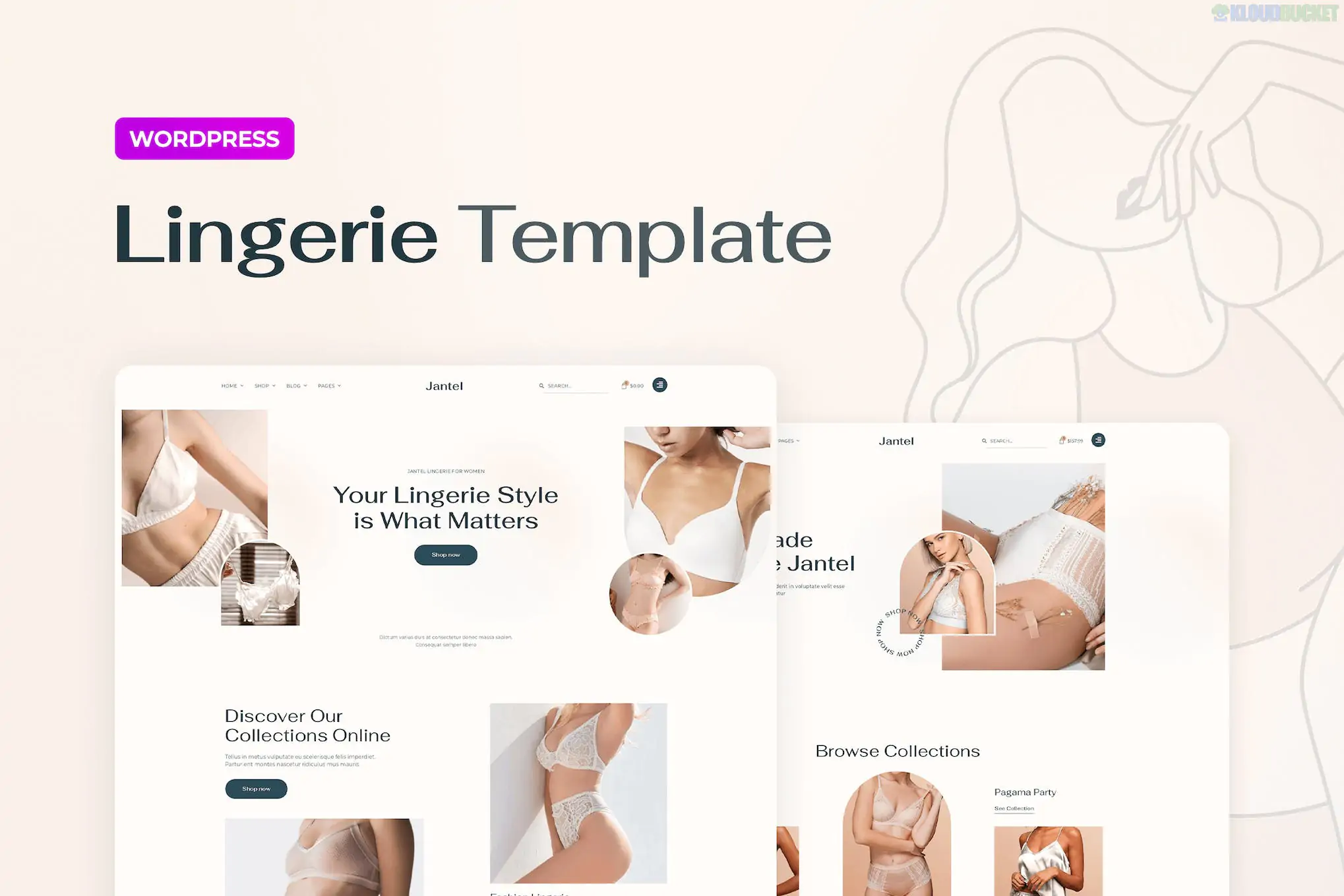 Jantel – Lingerie & Nightwear Store Elementor Pro Template Kit