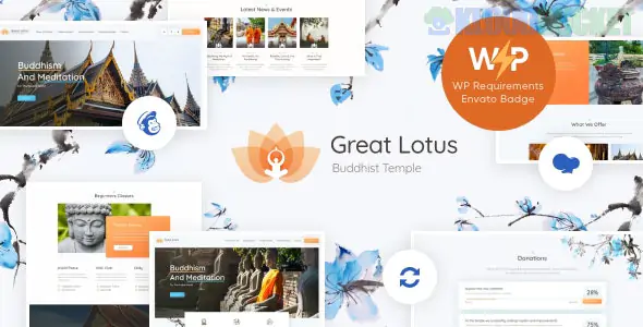 Great Lotus | Oriental Buddhist Temple WordPress Theme + RTL 1.3.1