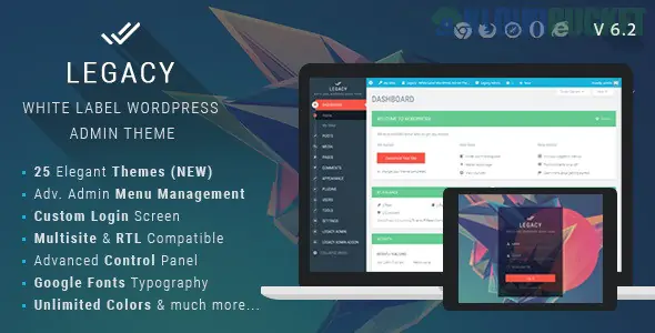 Legacy - White label WordPress Admin Theme 9.7