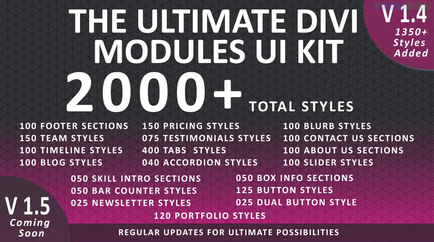 The Ultimate Divi Modules Ui Kit 1.5
