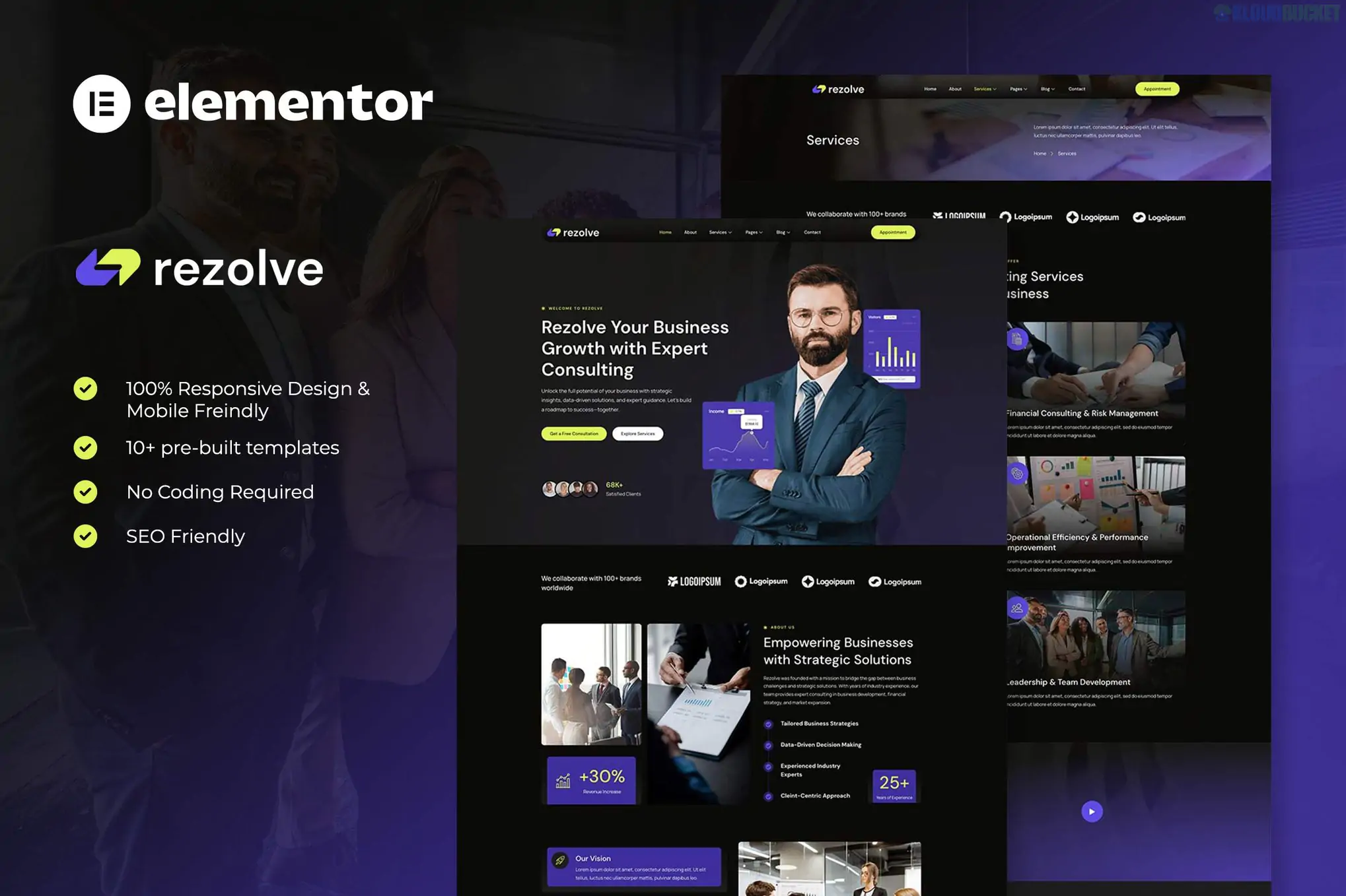 Rezolve - Business Consulting Elementor Template Kit 1.3.1