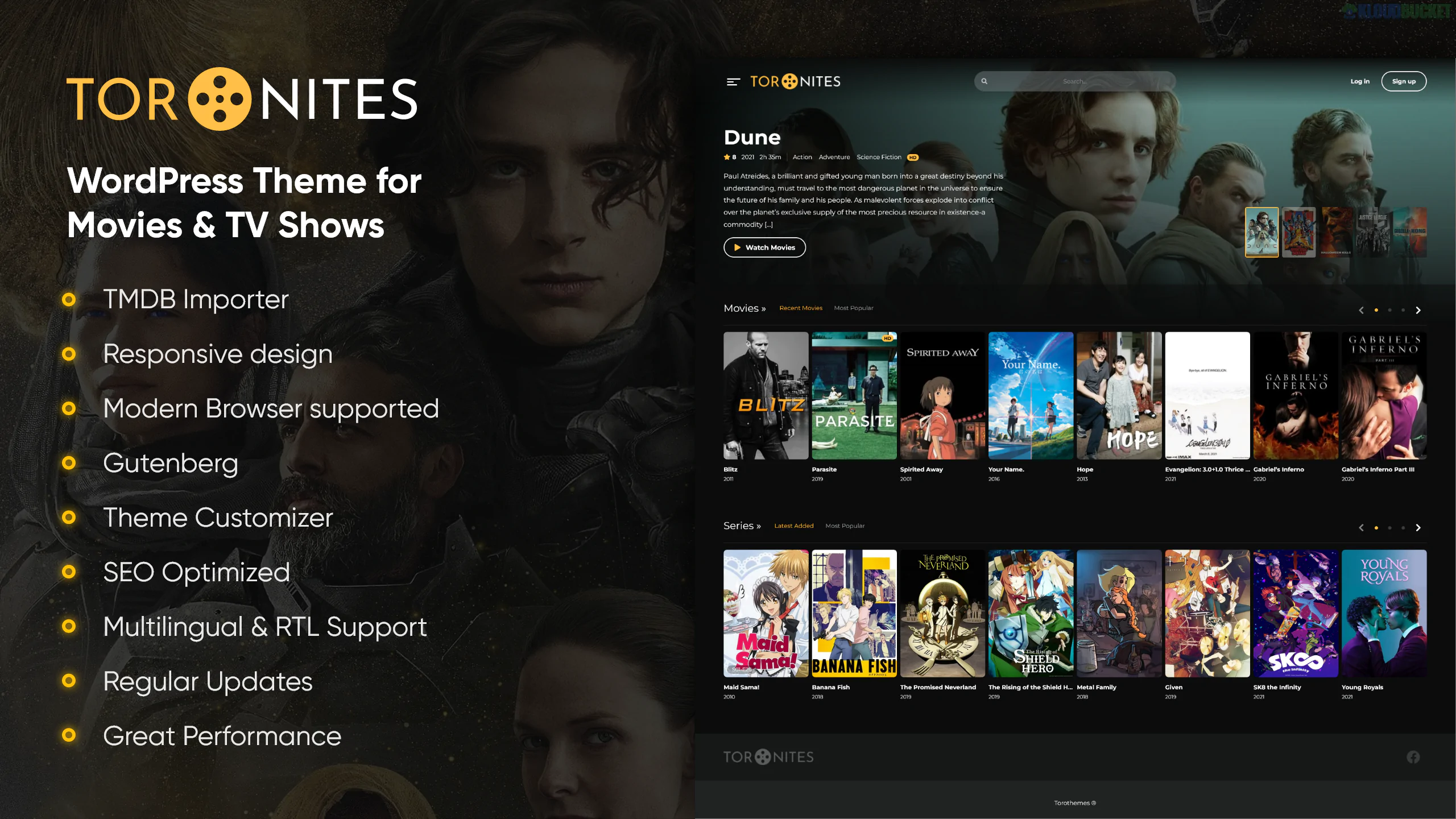 ToroNites - WordPress Movies And TV Shows Themes 1.0.7