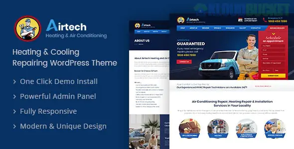 Airtech - Plumber WordPress Theme 1.6