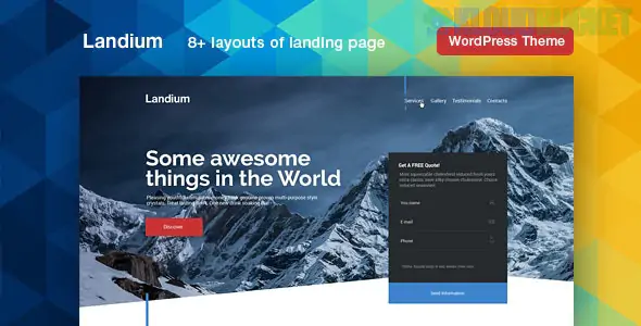 Landium - WordPress Mobile App Landing Page Theme 2.3.7