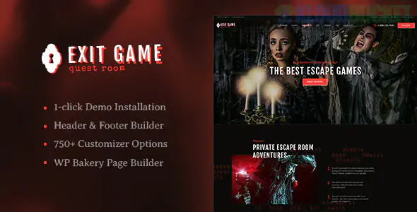 Exit Game | Real-Life Room Escape WordPress Theme 1.2.7