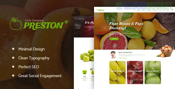 Preston | Fruit Company & Organic Farming WordPress Theme1.1.8