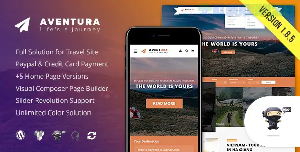 Aventura - Travel & Tour Booking System WordPress Theme 2.7