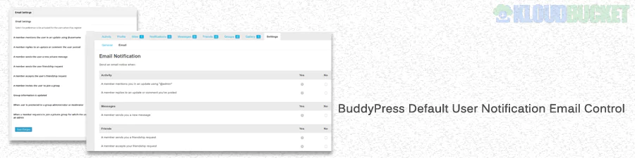 BuddyPress Default Email Notification Settings Control 1.1.2