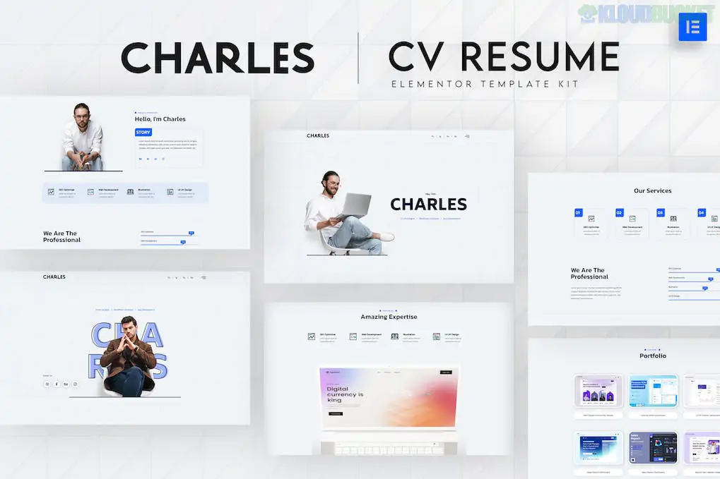 Charles - CV Resume Elementor Template Kit