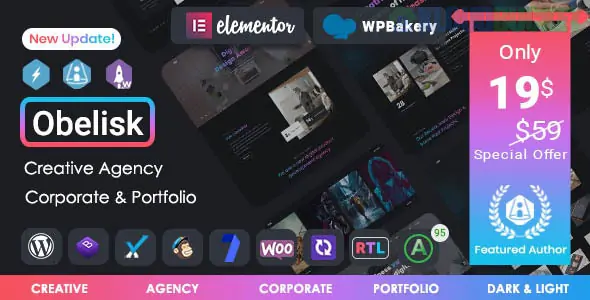 Obelisk - Agency Portfolio & Creative WordPress Theme 1.8.0