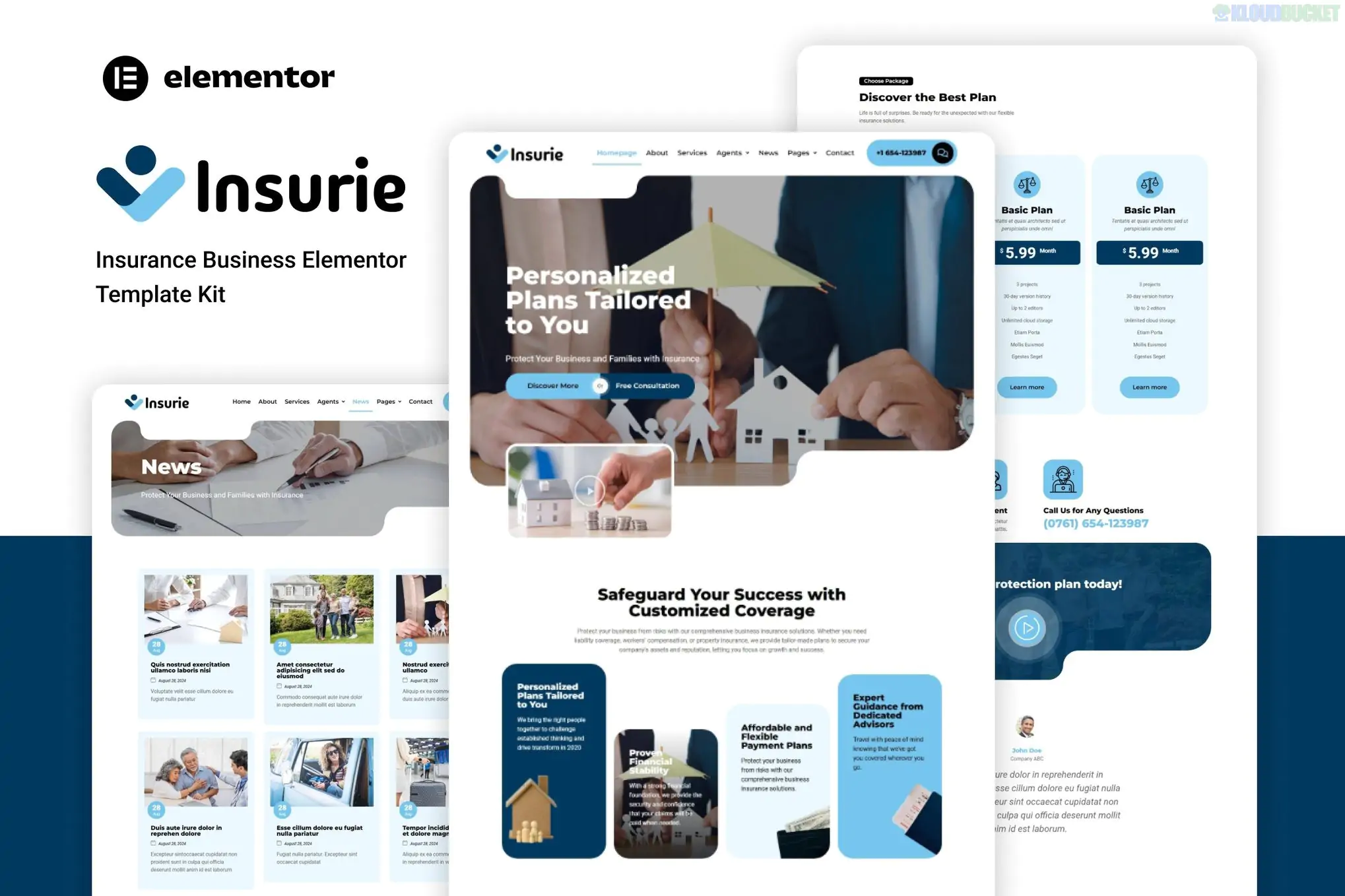 Insurie - Insurance Business Elementor Template Kit 1.1.1