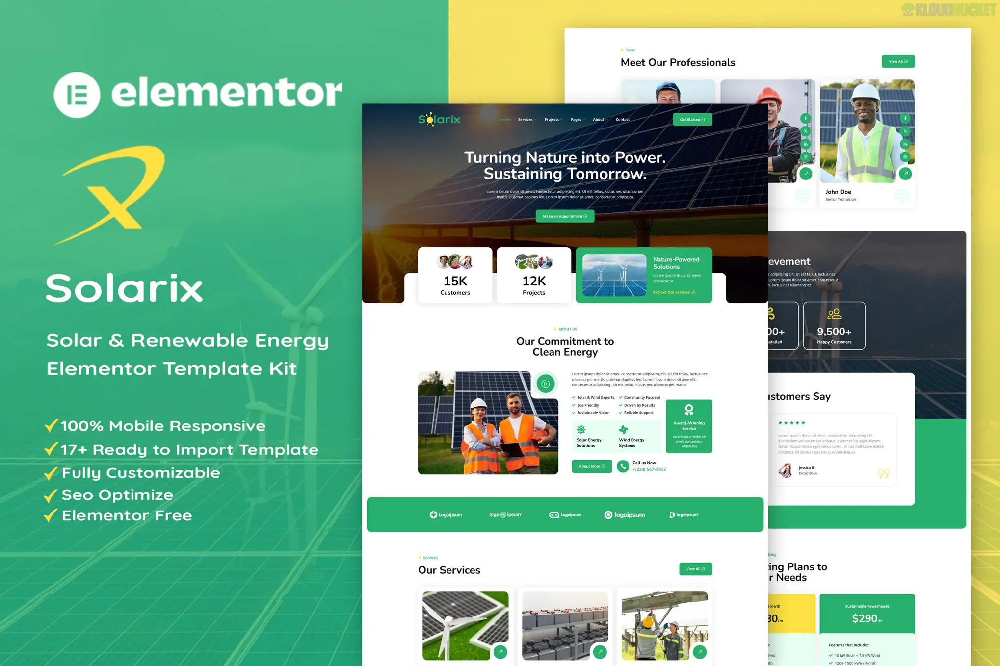 Solarix - Solar & Renewable Energy Elementor Template Kit 1.1.2