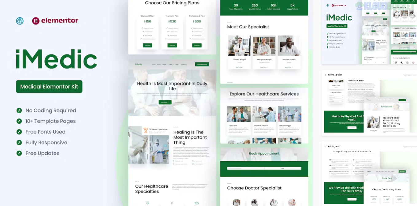 Medicly - Medical Elementor Pro Template Kit