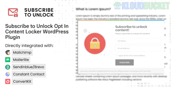 Subscribe to Unlock Opt In Content Locker WordPress Plugin 2.1.2