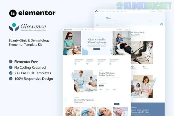 Glowence - Beauty Clinic & Dermatology Elementor Template Kit 1.1.7