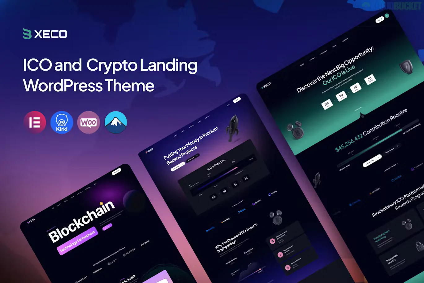 Xeco - ICO & Crypto Landing WordPress Theme 1.1