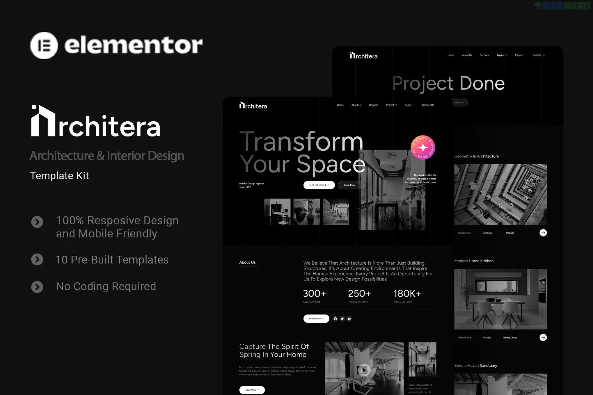 Architera - Architecture & Interior Design Elementor Template Kit1.0.0