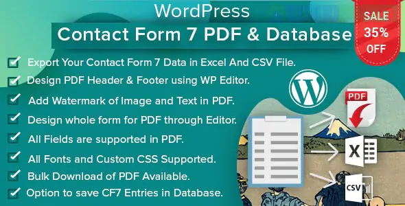 WordPress Contact Form 7 PDF, Google Sheet & Database 3.0.0