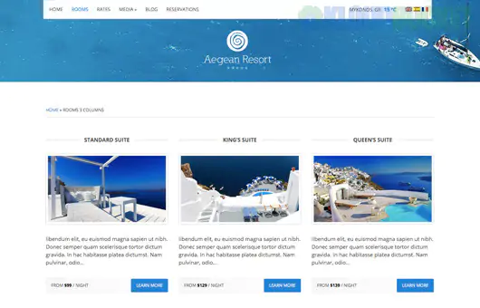 Aegean Resort - Hotel WordPress Theme - CSSIgniter 3.1.1