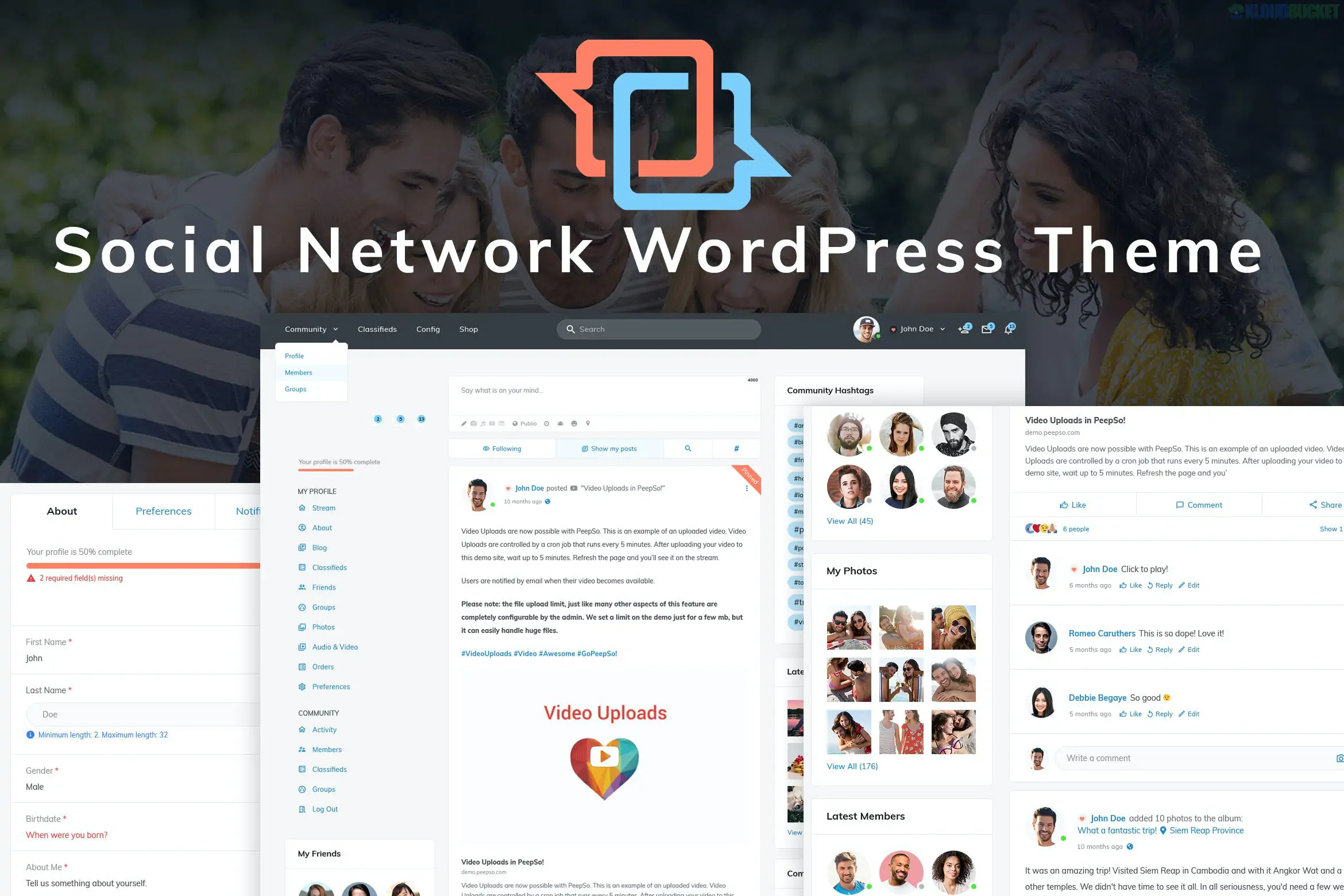Matebook - Social Network WordPress Theme 1.1.1